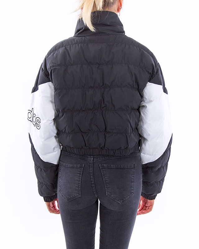 Adidas originals womens cropped puffer jacket black best sale